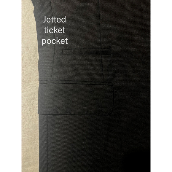 New Samuelsohn Blazer 40R Solid Black Sport Jacket Honeycomb Super 130s - Picture 8 of 16